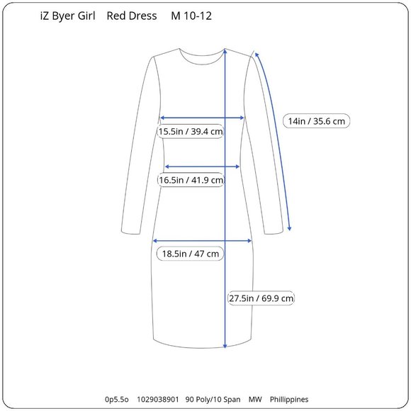 NWT Iz Byer Girl Black Comfy Lightweight Christmas Holiday Party Dress M 10-12 - Picture 8 of 8